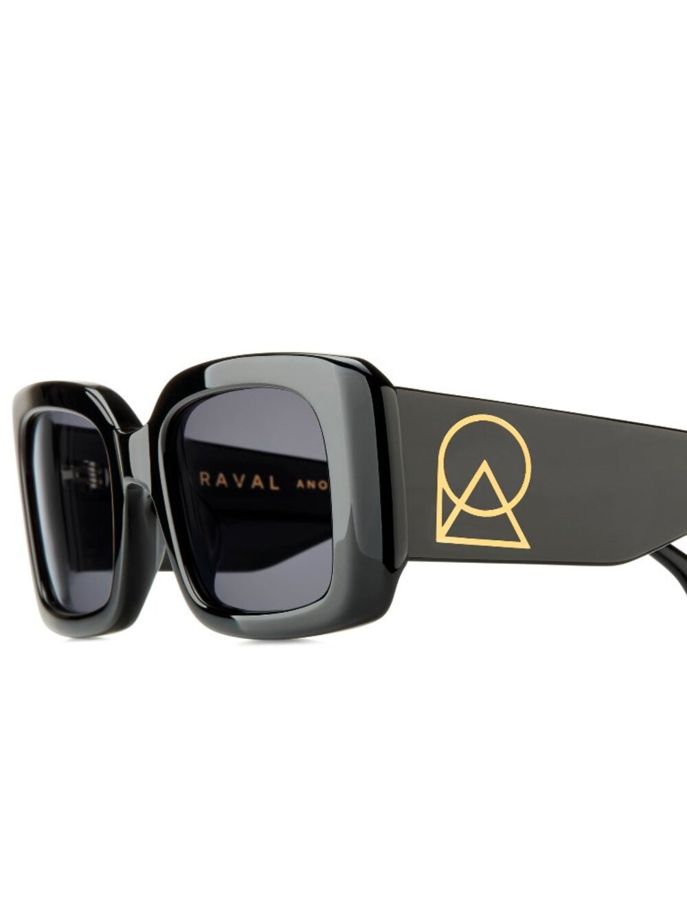 New Raval Eyewear Unisex Sunglasses Black Square Grey Lens Acetate Frame BUT C1